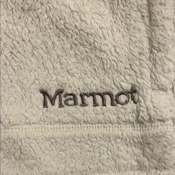Marmot Cream Fleece Zip Up Sweatshirt Size S - Picture 3 of 14